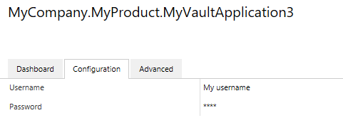 An example of an obscured password in the M-Files Admin software