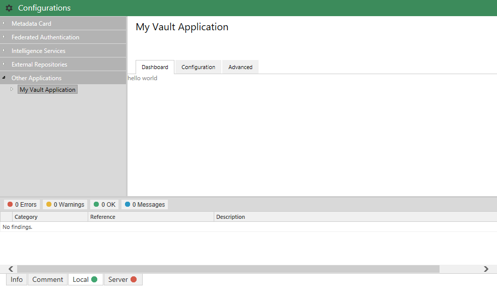 An example of a basic dashboard